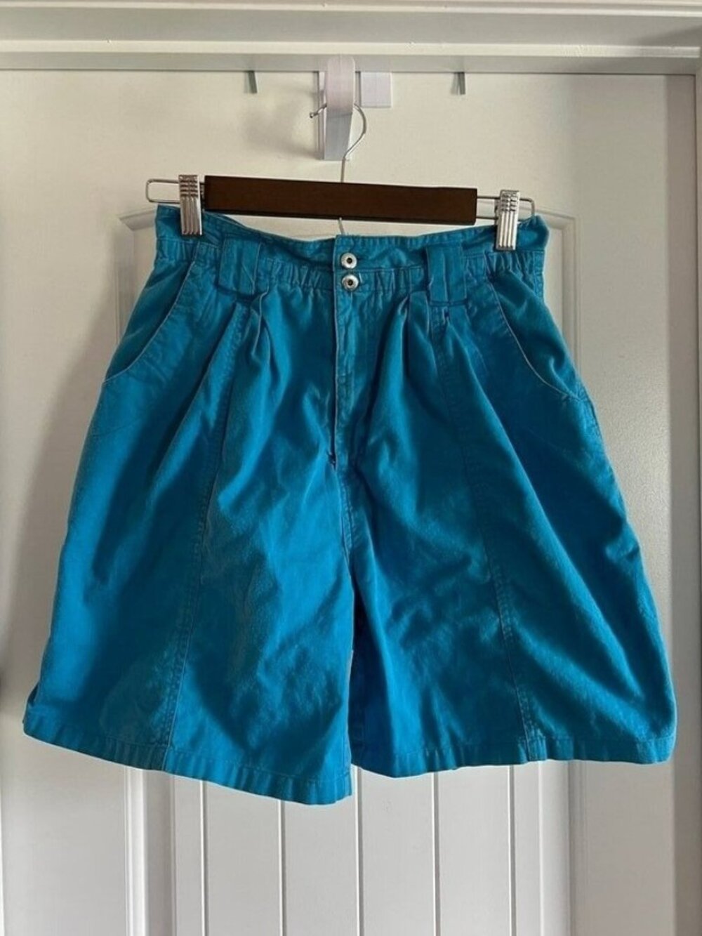Vintage Basics Blue Cotton Shorts - Picture 1 of 2